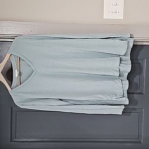 LOT of 3: Matty M. Knit Womens Vneck Light Sweaters Sage Green Sz XL & Gray XXL